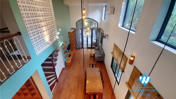 Three bedroom duplex apartment for rent in Ngoc Thuy near French international school