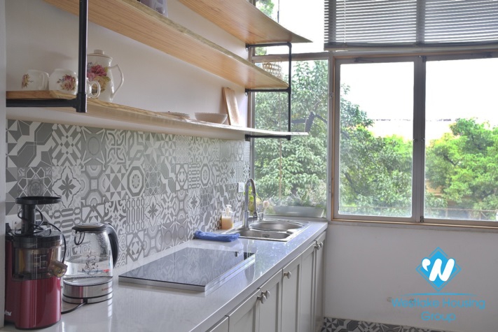 Nice light and bright two-bedroom apartment for rent in Hoan Kiem
