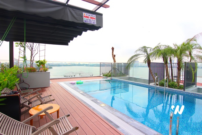 High quality and new 02 bedrooms with swimming pool on the top floor for rent in Tu Hoa St