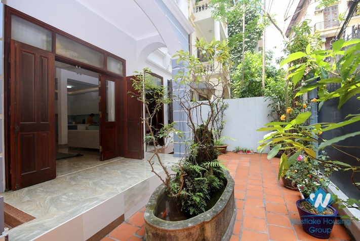 Affordable villa with large patio for rent in Tay Ho