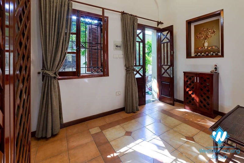 Duplex apartment located in an old french villa for rent in Hoan Kiem, Hanoi