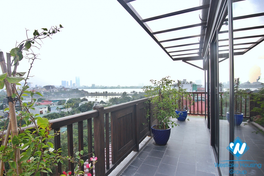 Asian contemporary design 2 BR PENTHOUSE for rent in the heart of Tay Ho, Hanoi