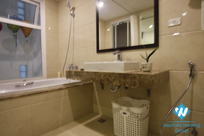 Lakeview two bedroom apartment for rent in Truc Bach  st, Ba Dinh district.