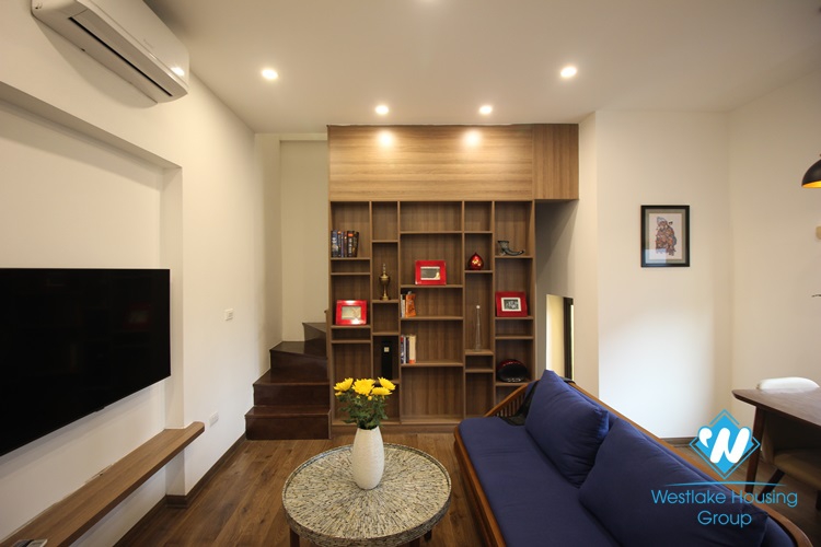 An interesting duplex 1 bedroom apartment for rent on Dang Thai Mai street