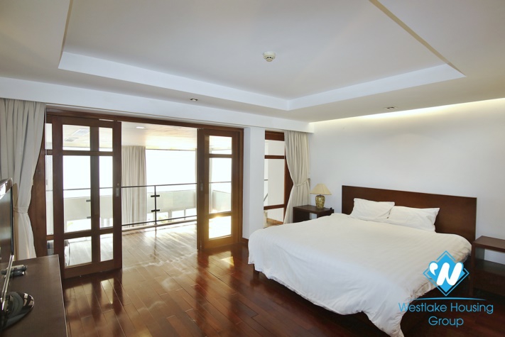 Fabulous lake view duplex apartment for rent in West lake area, Tay Ho, Hanoi, Vietnam