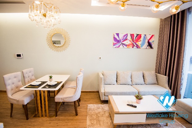 A cheerful, bright 2 bedroom apartment for rent in Vinhomes Metropolis