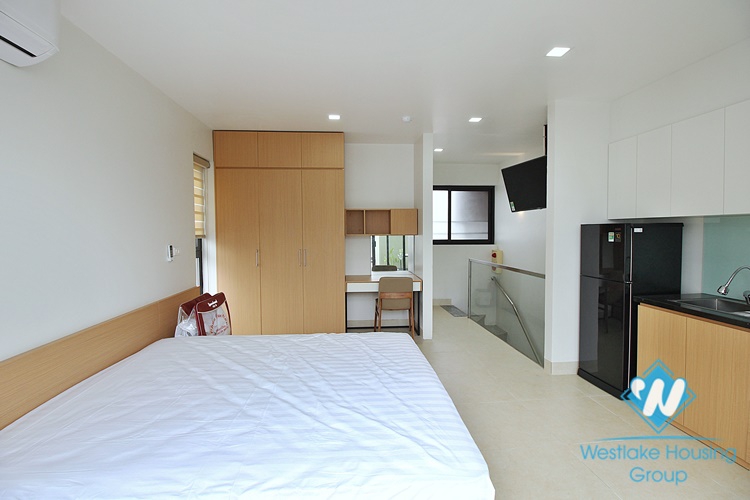 Renovated studio with huge balcony for rent in Xuan Dieu, Tay Ho