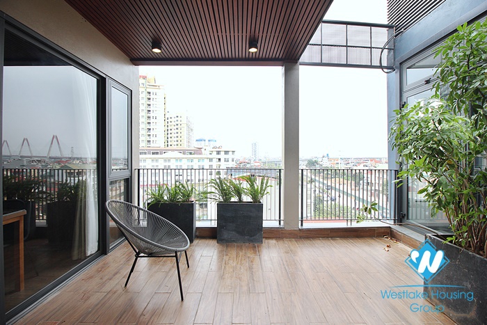 Brand new 2 bedroom apartment with big balcony in Au co, Tay ho, Hanoi