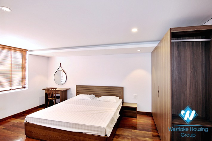 Stunning top floor one bedroom apartment for rent in Yen Phu village 