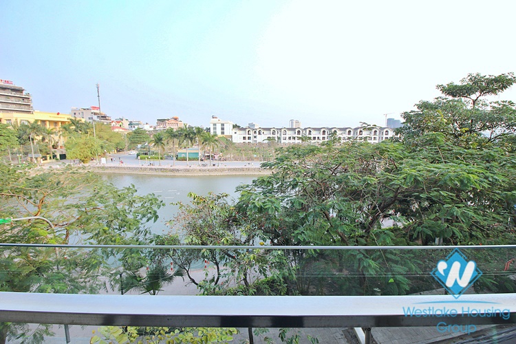 Lake view serviced apartment for rent in Trinh Cong Son street, Tay Ho