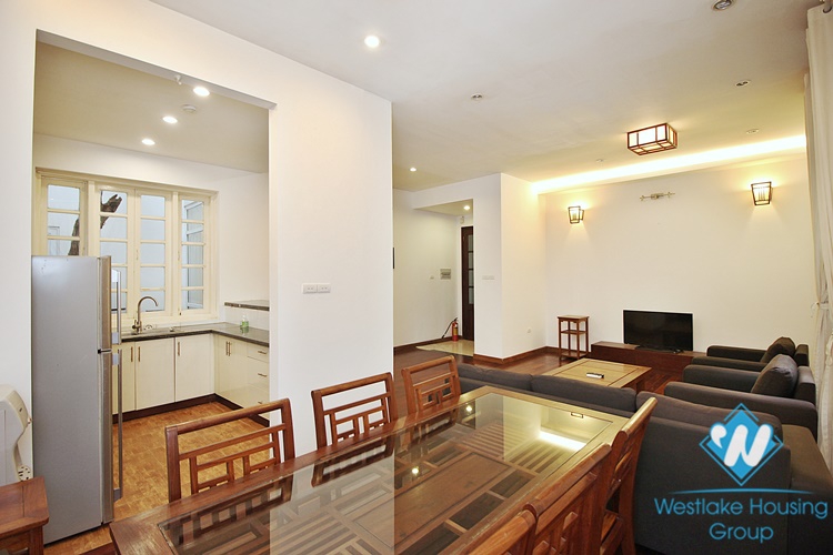 Serviced apartment with backyard for rent in Xuan Dieu street, Tay Ho