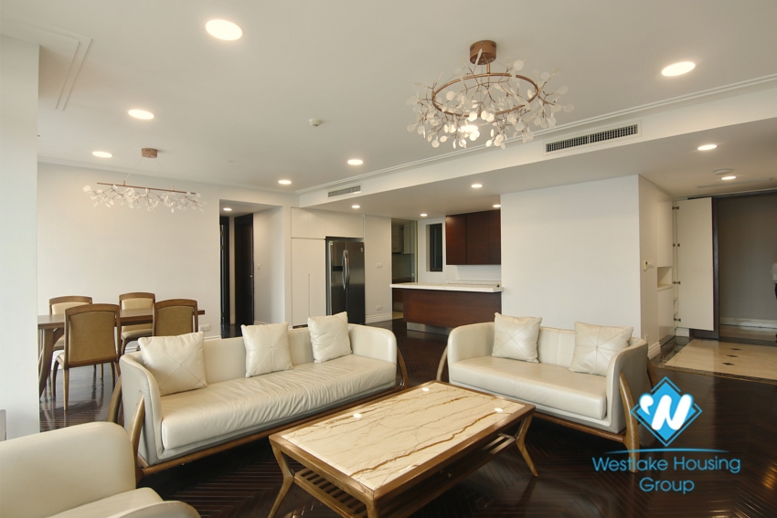 Serviced apartment for rent with three bedrooms in Hoang Thanh Tower, Hai Ba Trung