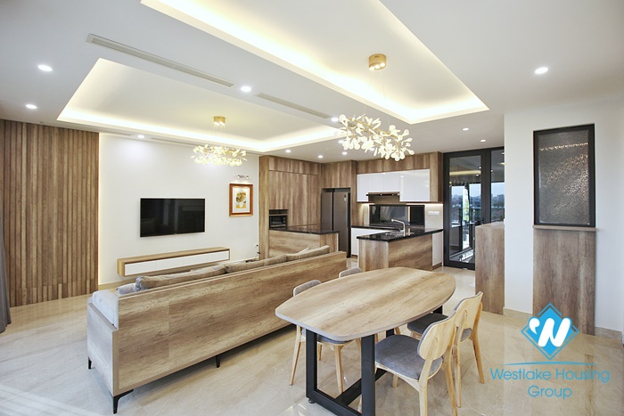 Lake view and new three bedrooms apartment for rent in To Ngoc Van, Tay Ho