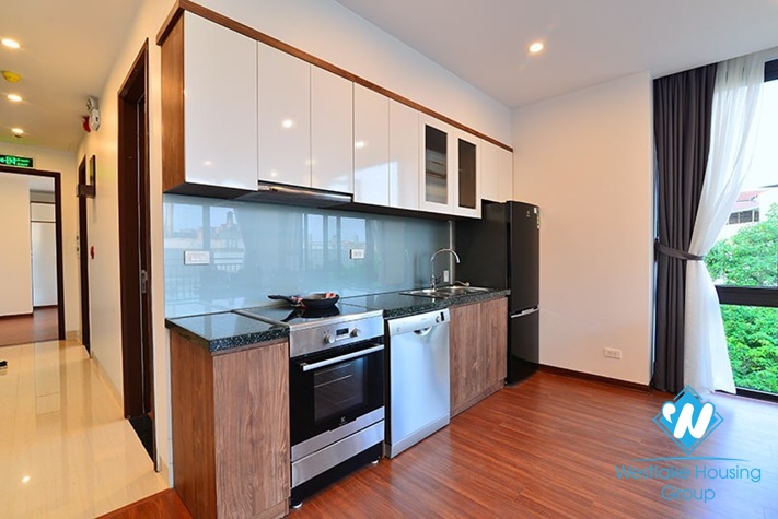 New and beautiful three bedrooms apartment for rent in Nghi Tam village, Tay Ho district, Ha Noi.