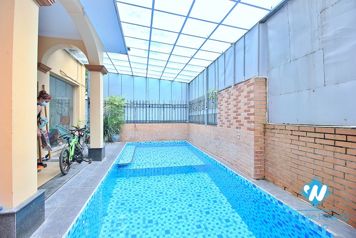 Swimming pool house for rent in Xom Chua, Dang Thai Mai, Tay Ho