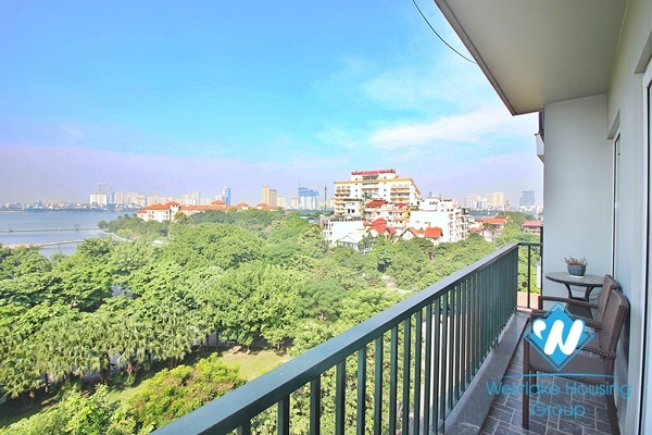 Beautiful lake view 2 bedroom apartment in To ngoc van, Tay ho