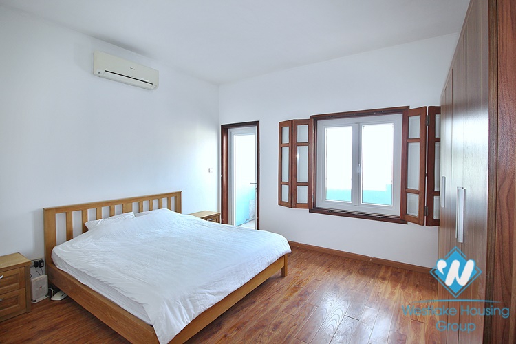 Spacious apartment in the high floor is available for rent in Tay Ho, Hanoi