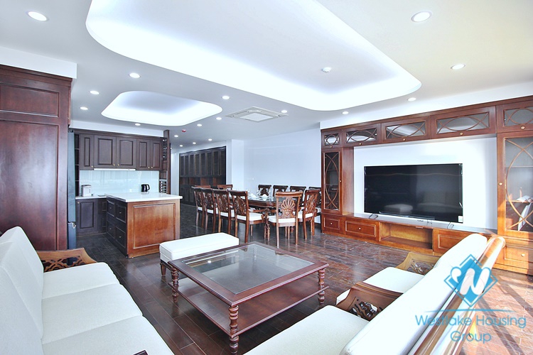High-end 3 beds apartment with pretty terrace for rent in To Ngoc Van st, Tay Ho