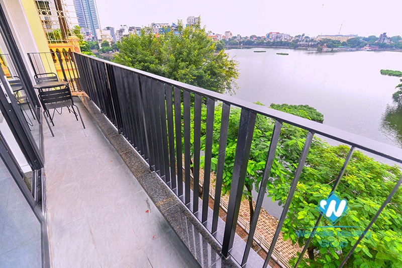 Two bedroom lake view apartment for rent in Truc Bach, Ba Dinh.