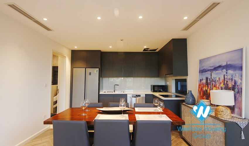 Modern furnished two bedroom apartment for rent in Ngoc Thuy near French international school.