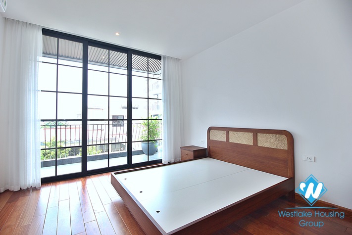 Brand new and lake view 4 beds duplex apartment for rent in Tay Ho area