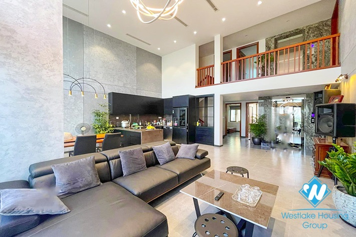 A brand new duplex in An Duong Vuong with river view for rent 