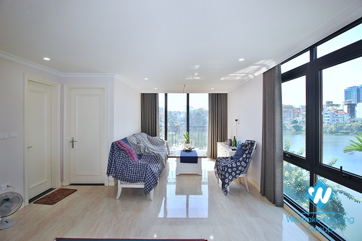 Lake view and bright two bedrooms apartment for rent in Tay Ho