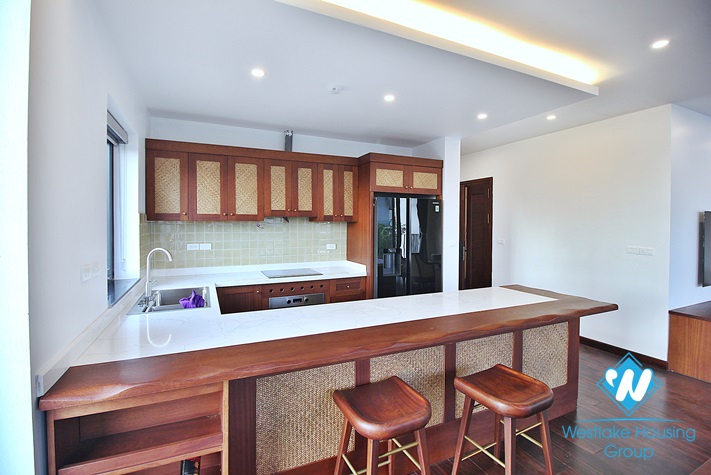 Brand new and Japanese style 3 beds apartment for rent in Dang Thai Mai area, Tay Ho