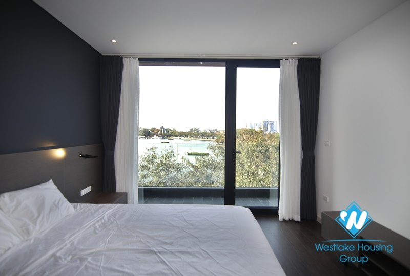 The Duplex view the lake lake two bedrooms for rent in Truc Bach.