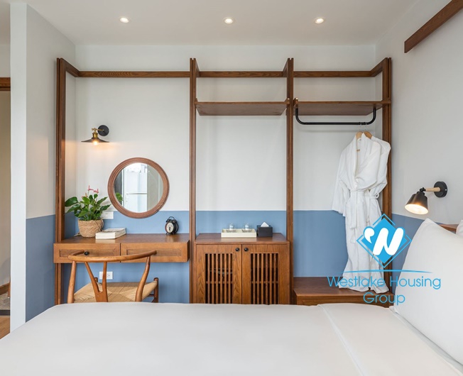 Two-Bedroom apartment for rent on Tran Hung Dao street, Hoan Kiem district