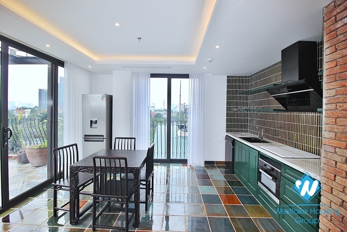 Unique 2 bedroom apartment with huge balcony in Dang thai mai, Tay ho