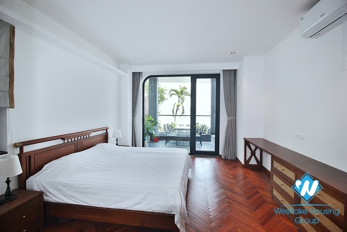 Duplex 4 bedrooms with lake view apartment for rent in Dang Thai Mai st, Tay Ho