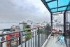 Top floor and lake view one bedroom apartment for rent in Yen Phu st, Tay Ho