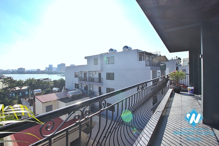 Beautiful duplex apartment for rent in Au Co st, Tay Ho District 
