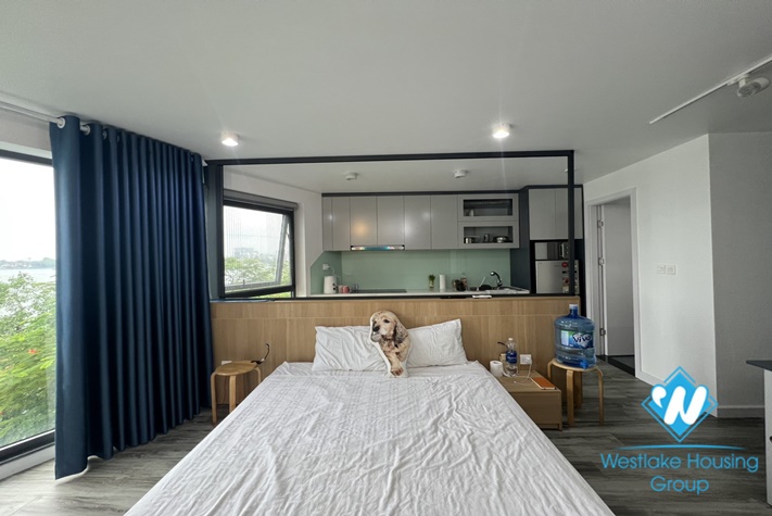 Studio lake view apartment for rent in Vu Mien st, Tay Ho district.