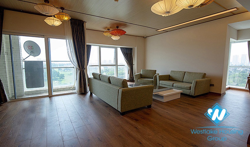Golf and lake view 4 bedroom apartment for rent in L1 building, Ciputra, Tay Ho