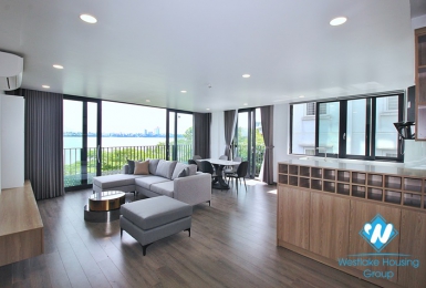 Lake view and brand new 2 beds apartment for rent in Nguyen Dinh Thi st, Tay Ho