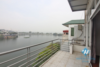 Lakeview balcony apartment for rent in Truc Bach, Ba Dinh