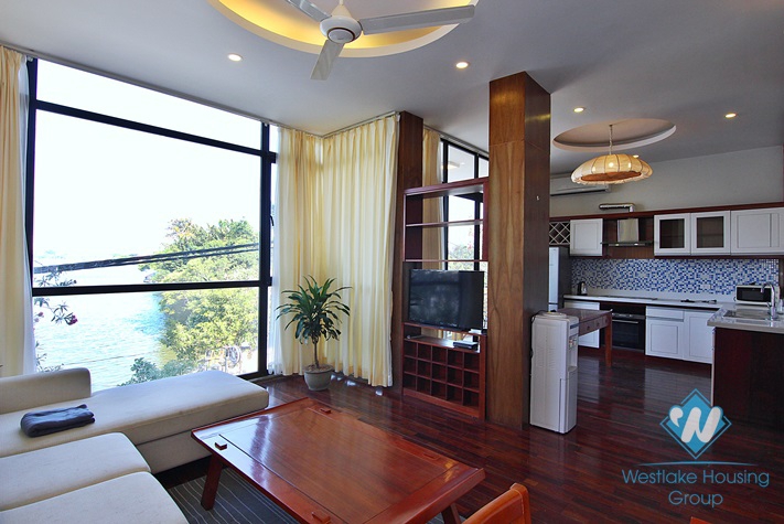 Lake view two bedrooms apartment for rent in Quang Khanh, Tay Ho