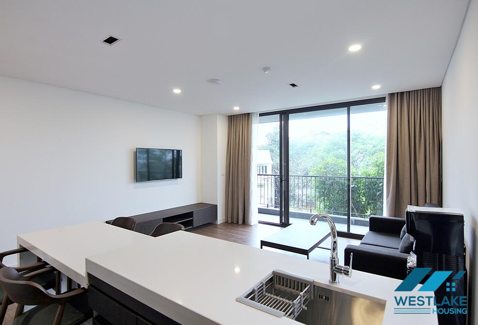 Balcony with lake view 1 bedroom apartment for rent in To Ngoc Van, Tay Ho area