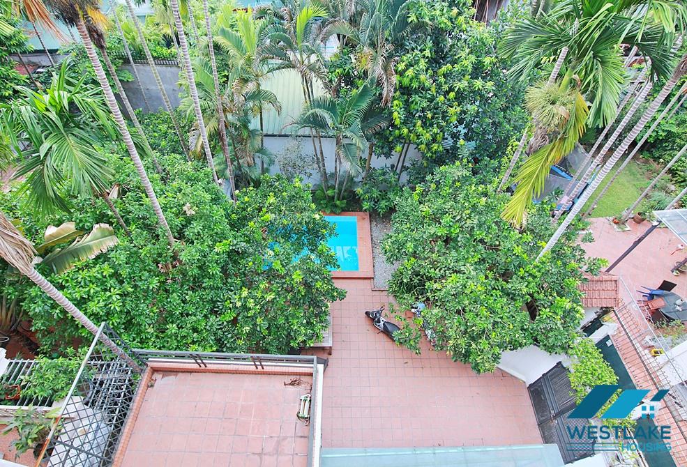 Swimming pool house with garden for rent in Dang Thai Mai st, Tay Ho