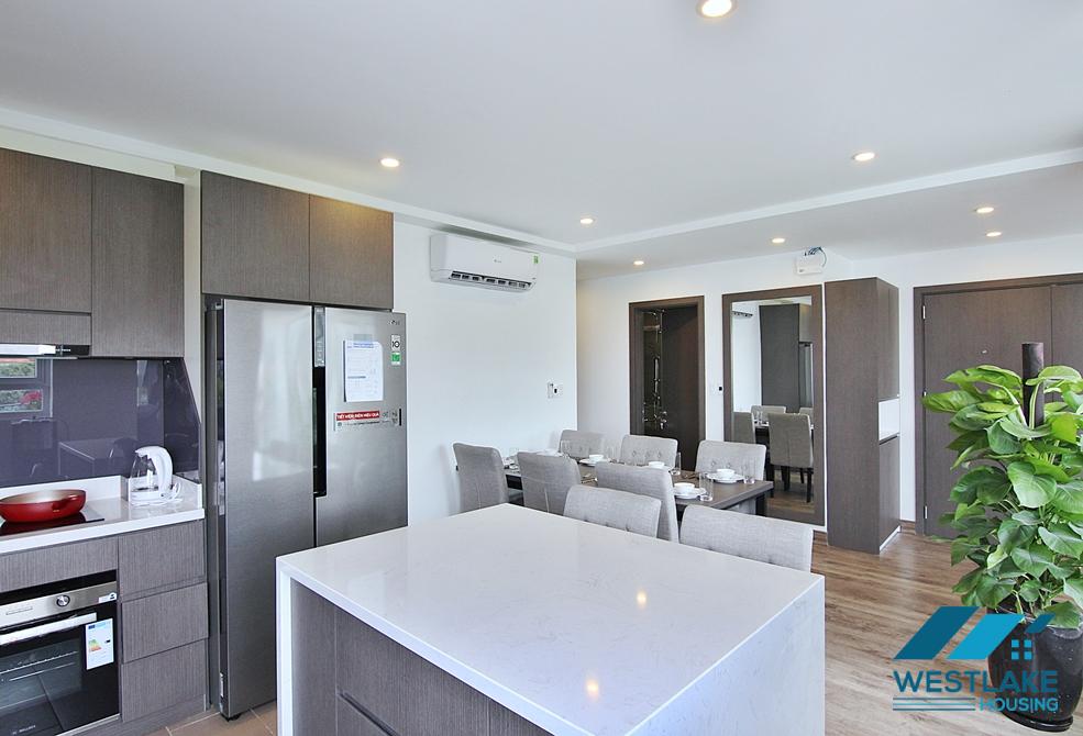 Lake view and bright 3 beds apartment for rent in 39/52 To Ngoc Van st, Tay Ho