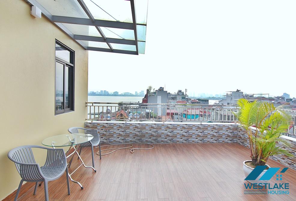 Brand new 01 bedroom with big terrace for rent in Tay Ho, Ha Noi