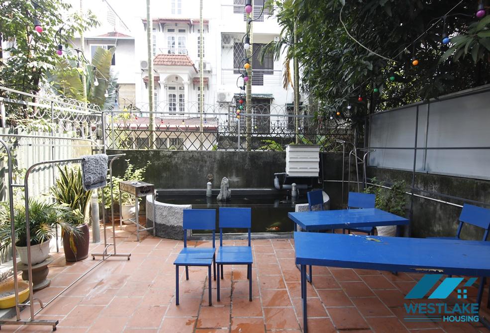 Duplex apartment with small pool fish for rent in alley 12 Dang Thai Mai st, Tay Ho