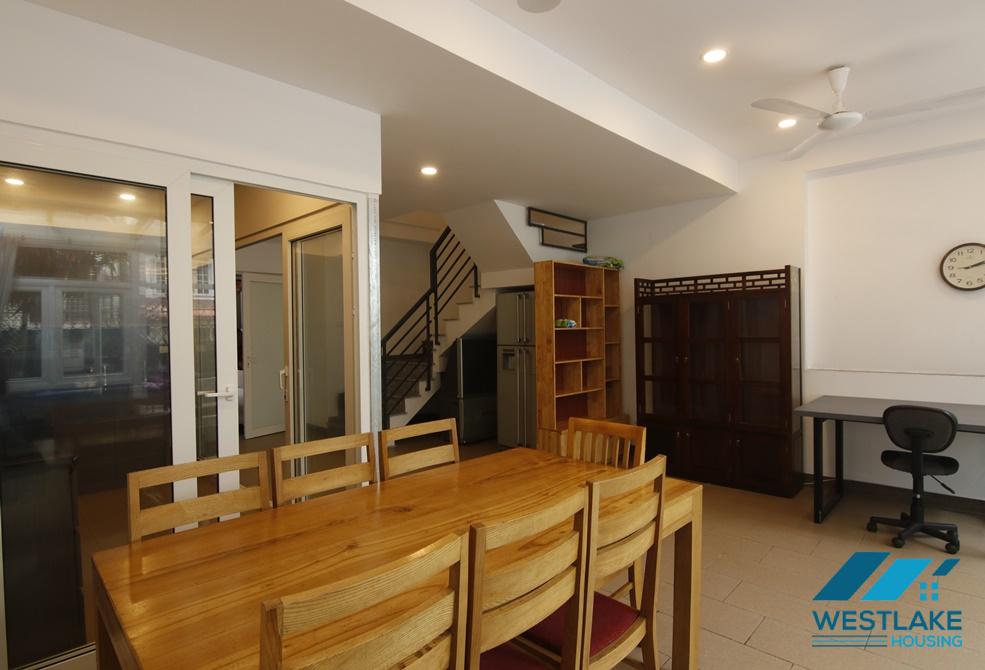 Duplex apartment with small pool fish for rent in alley 12 Dang Thai Mai st, Tay Ho