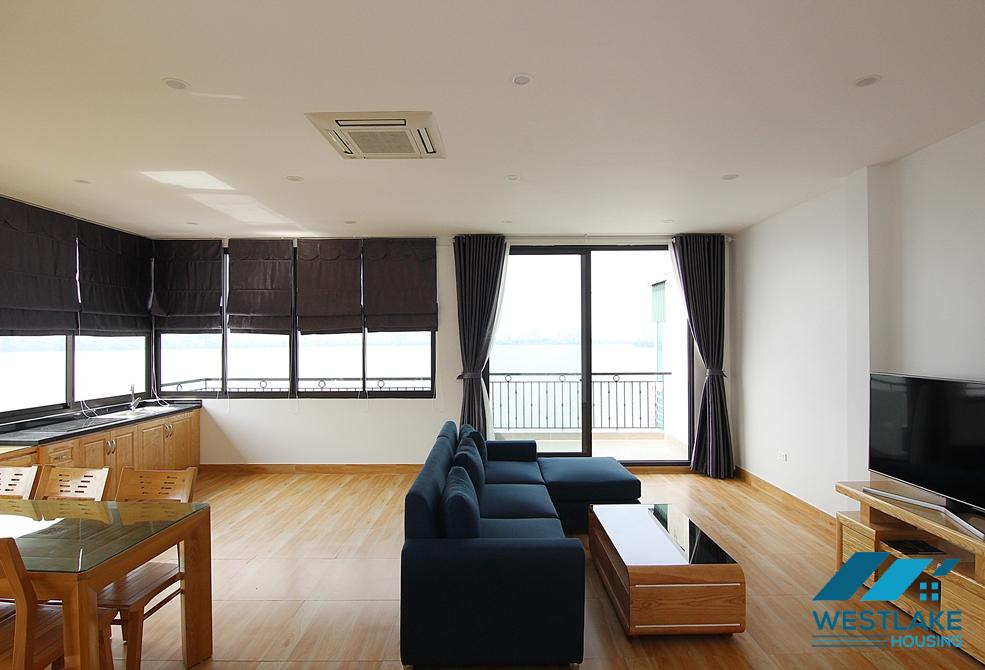 New apartment with lake view for rent in Yen Phu Village, Tay Ho District