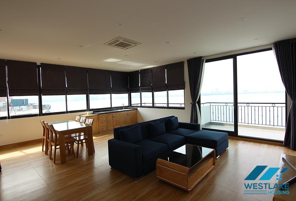 New apartment with lake view for rent in Yen Phu Village, Tay Ho District