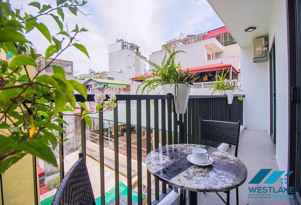 Morden 2 bedrooms apartment with huge terrace for rent in Vu Mien, Yen Phu village