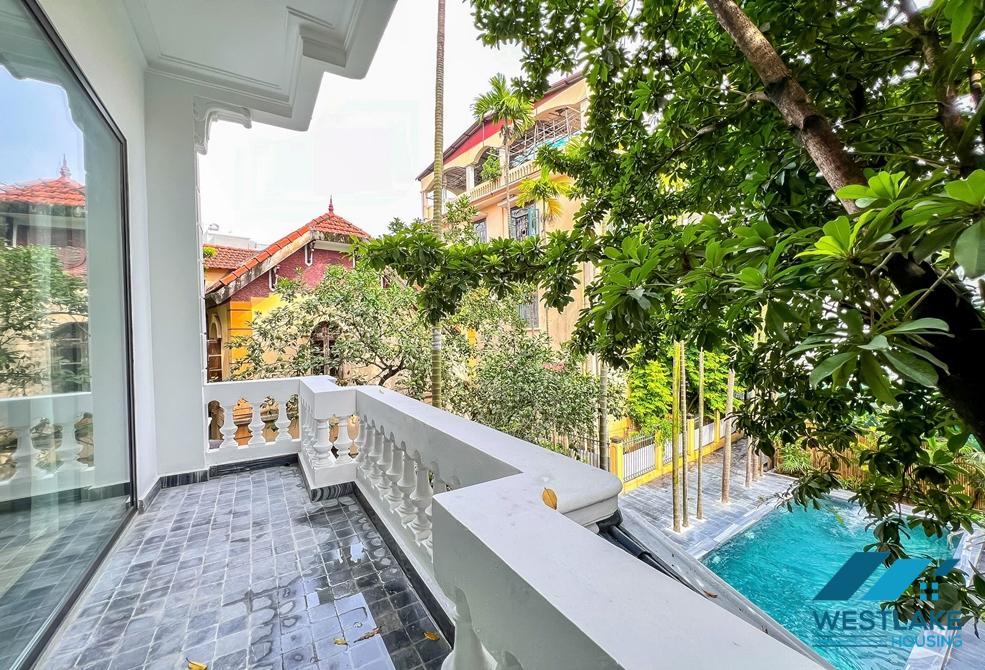 Renovated garden house with outdoor swimming pool for rent in Tay Ho, Ha Noi