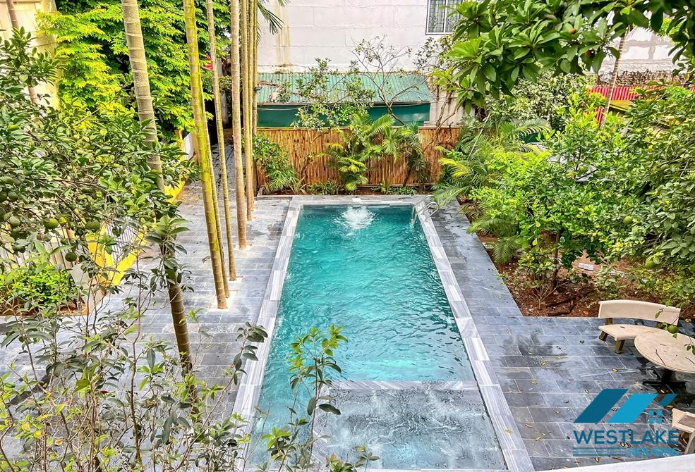 Renovated garden house with outdoor swimming pool for rent in Tay Ho, Ha Noi